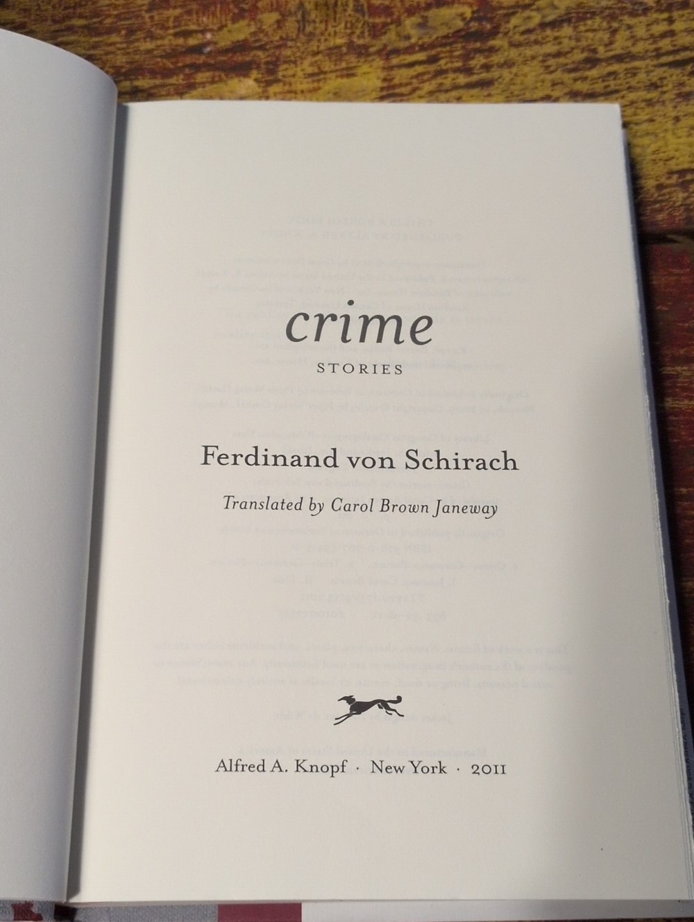 Crime By Ferdinand Von Schirach
